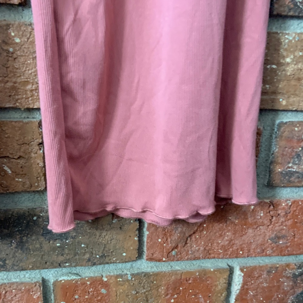 Rachel Zoe Dusty Pink Ribbed Long Sleeve Top and Pants Matching Set - Picture 7 of 8